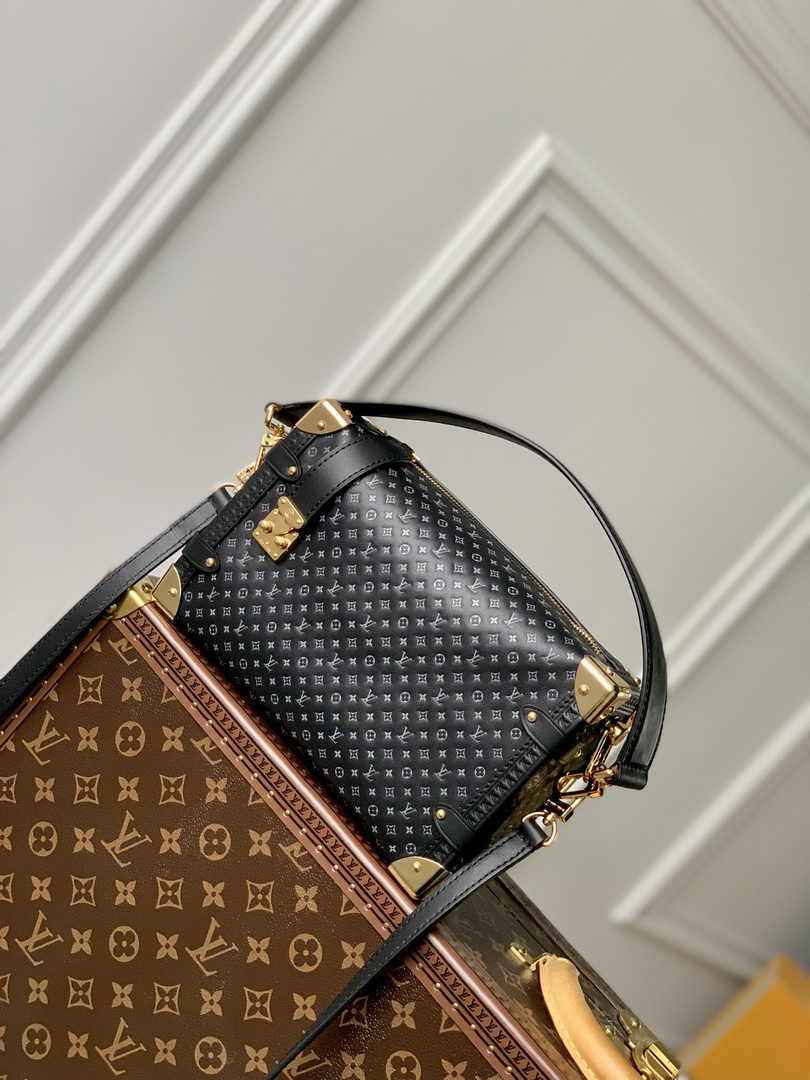 Louis Vuitton Side Trunk MM M46358 Black Leather - Default Title - View 1
