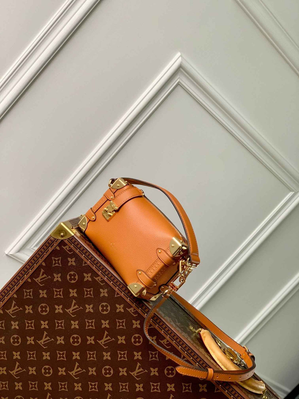 Louis Vuitton Side Trunk PM M23818 Tan Calfskin - Default Title - View 2