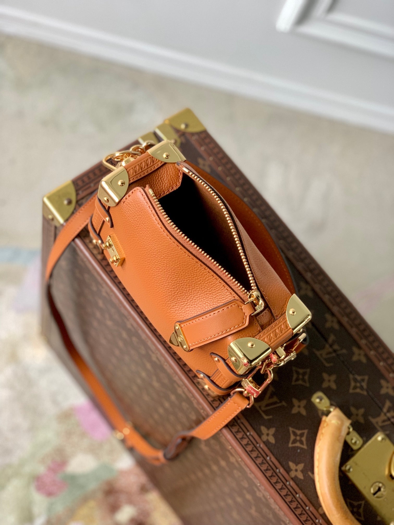 Louis Vuitton Side Trunk PM M23818 Tan Calfskin - Default Title - View 9
