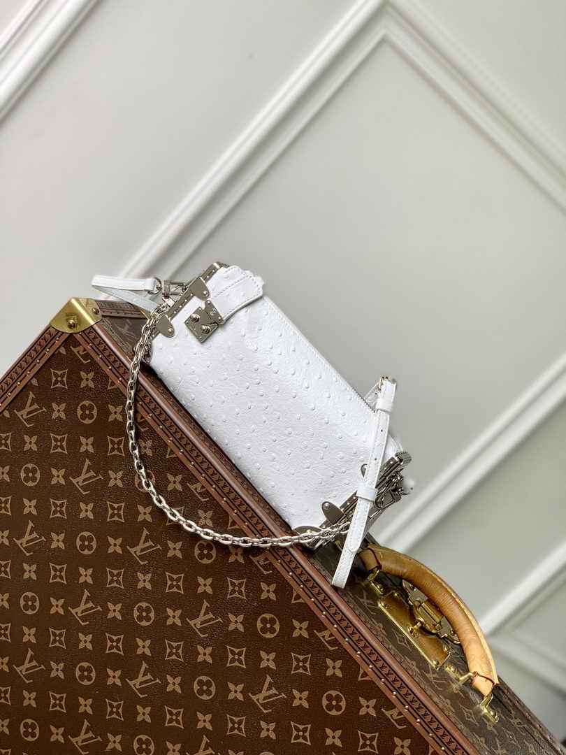 Louis Vuitton Slim Trunk M25445 Beige Ostrich leather - Default Title - View 1