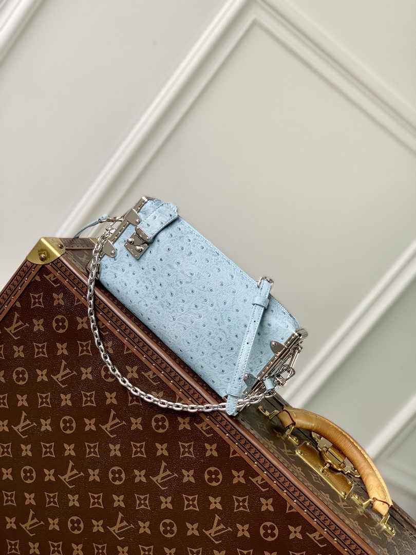 Louis Vuitton Slim Trunk M25445 Blue Ostrich leather - Default Title - View 1