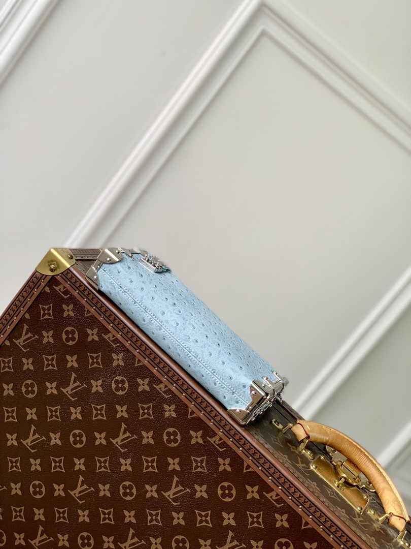 Louis Vuitton Slim Trunk M25445 Blue Ostrich leather - Default Title - View 4
