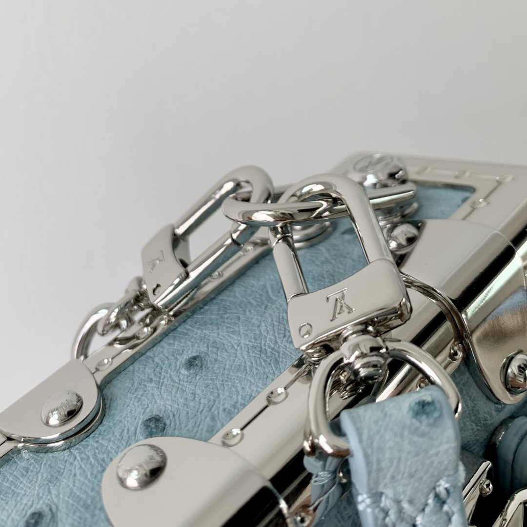 Louis Vuitton Slim Trunk M25445 Blue Ostrich leather - Default Title - View 6