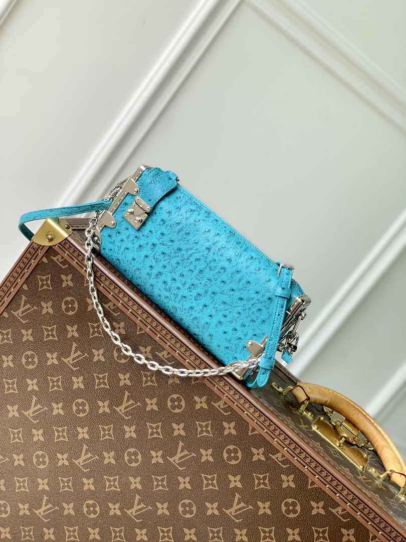 Louis Vuitton Slim Trunk M25445 Dark Blue Ostrich leather - Default Title - View 1
