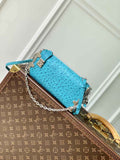 Louis Vuitton Slim Trunk M25445 Dark Blue Ostrich leather - Default Title - View 1