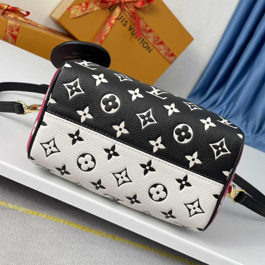 Louis Vuitton Speedy Bandoulière 20 Bag M46088 Monogram Black White