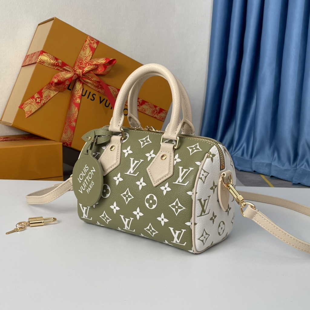 Louis Vuitton Speedy Bandoulière 20 Bag M46118 Monogram Kaki Beige