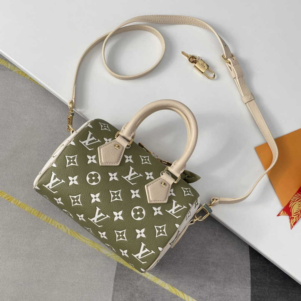 Louis Vuitton Speedy Bandoulière 20 Bag M46118 Monogram Kaki Beige