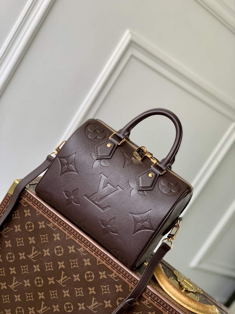 Louis Vuitton Speedy Bandoulière 25 Bag M14043 Brown Lambskin leather