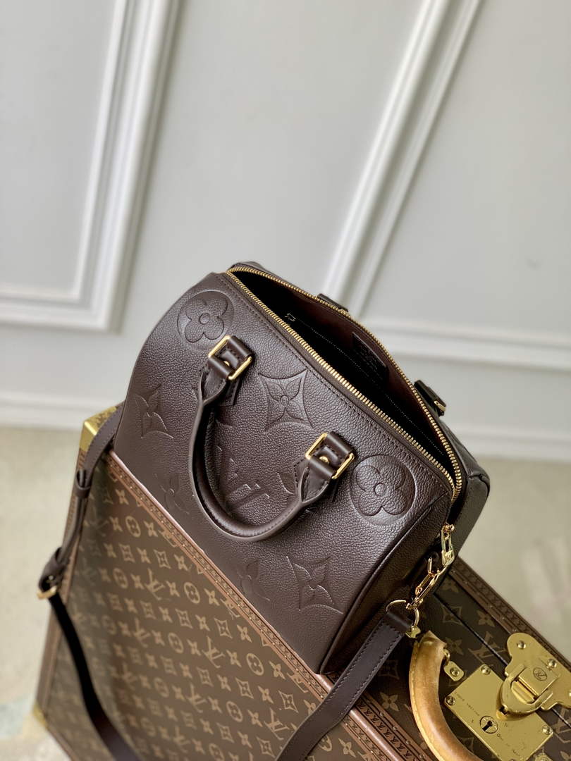 Louis Vuitton Speedy Bandoulière 25 Bag M14043 Brown Lambskin leather
