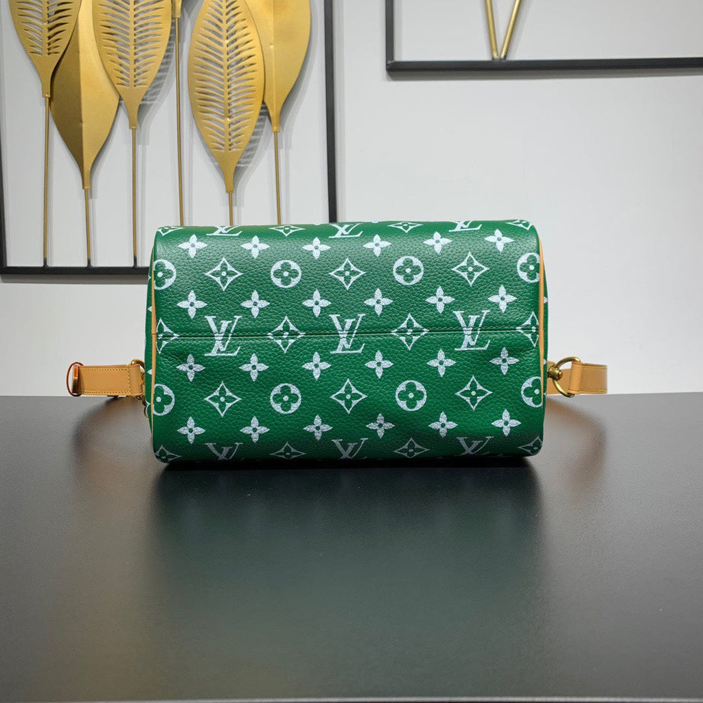 Louis Vuitton Speedy P9 Bandoulière 25 Bag M24423 Green Soft calfskin
