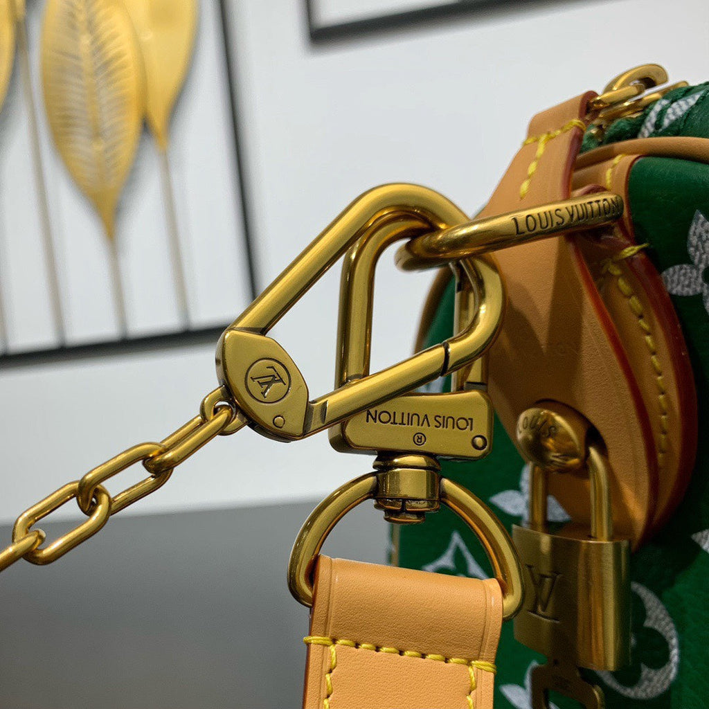 Louis Vuitton Speedy P9 Bandoulière 25 Bag M24423 Green Soft calfskin