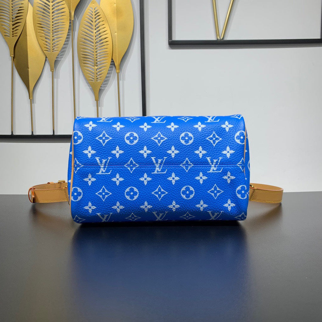 Louis Vuitton Speedy P9 Bandoulière 25 Bag M24424 Blue Soft calfskin
