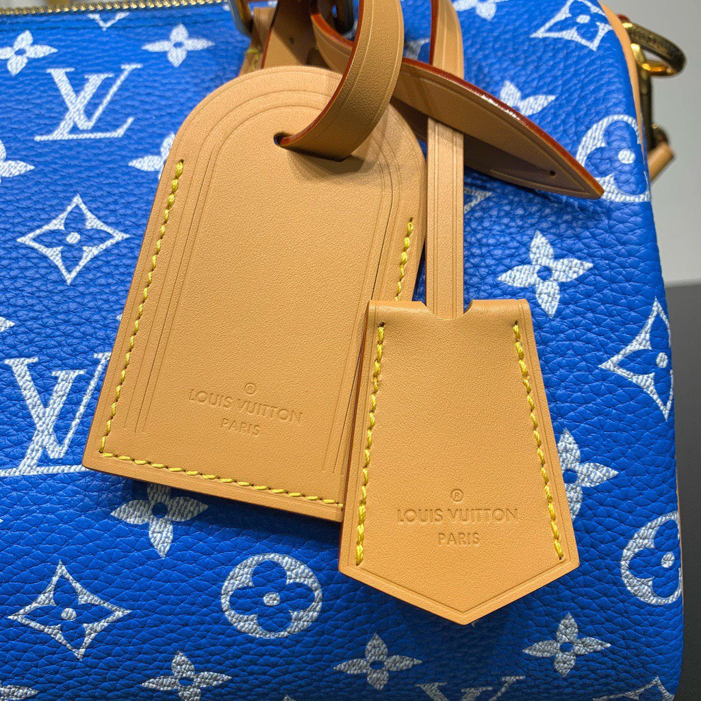 Louis Vuitton Speedy P9 Bandoulière 25 Bag M24424 Blue Soft calfskin