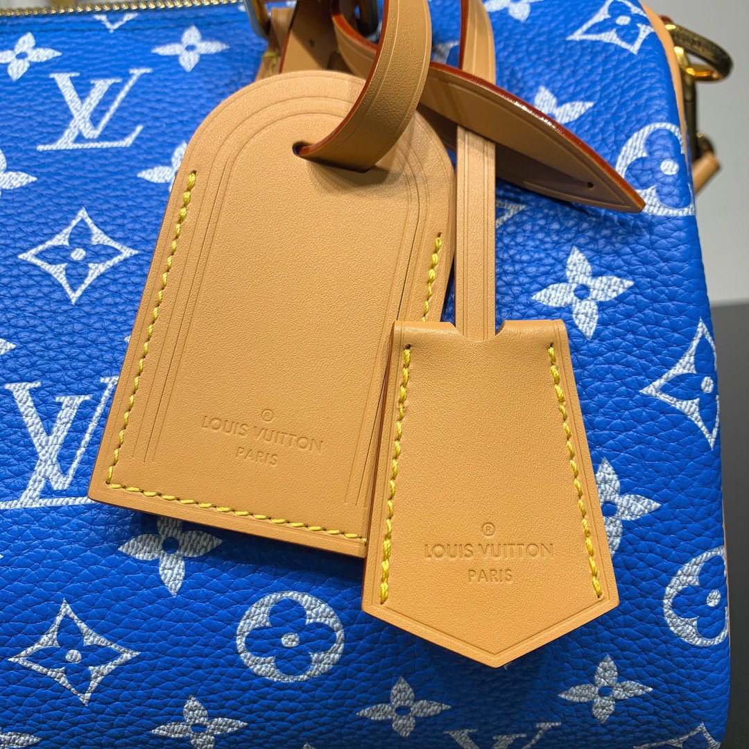 Louis Vuitton Speedy P9 Bandoulière 25 Bag M24424 Blue Soft calfskin