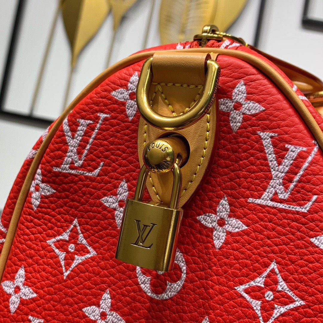 Louis Vuitton Speedy P9 Bandoulière 25 Bag M24425 Red Soft calfskin