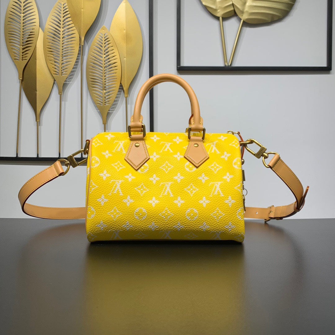 Louis Vuitton Speedy P9 Bandoulière 25 Bag M24426 Yellow Soft calfskin