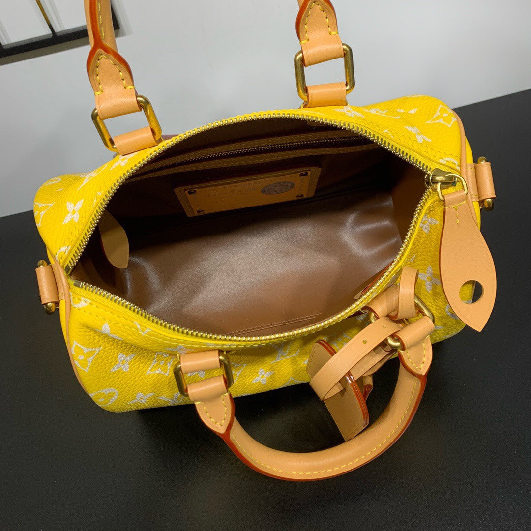 Louis Vuitton Speedy P9 Bandoulière 25 Bag M24426 Yellow Soft calfskin