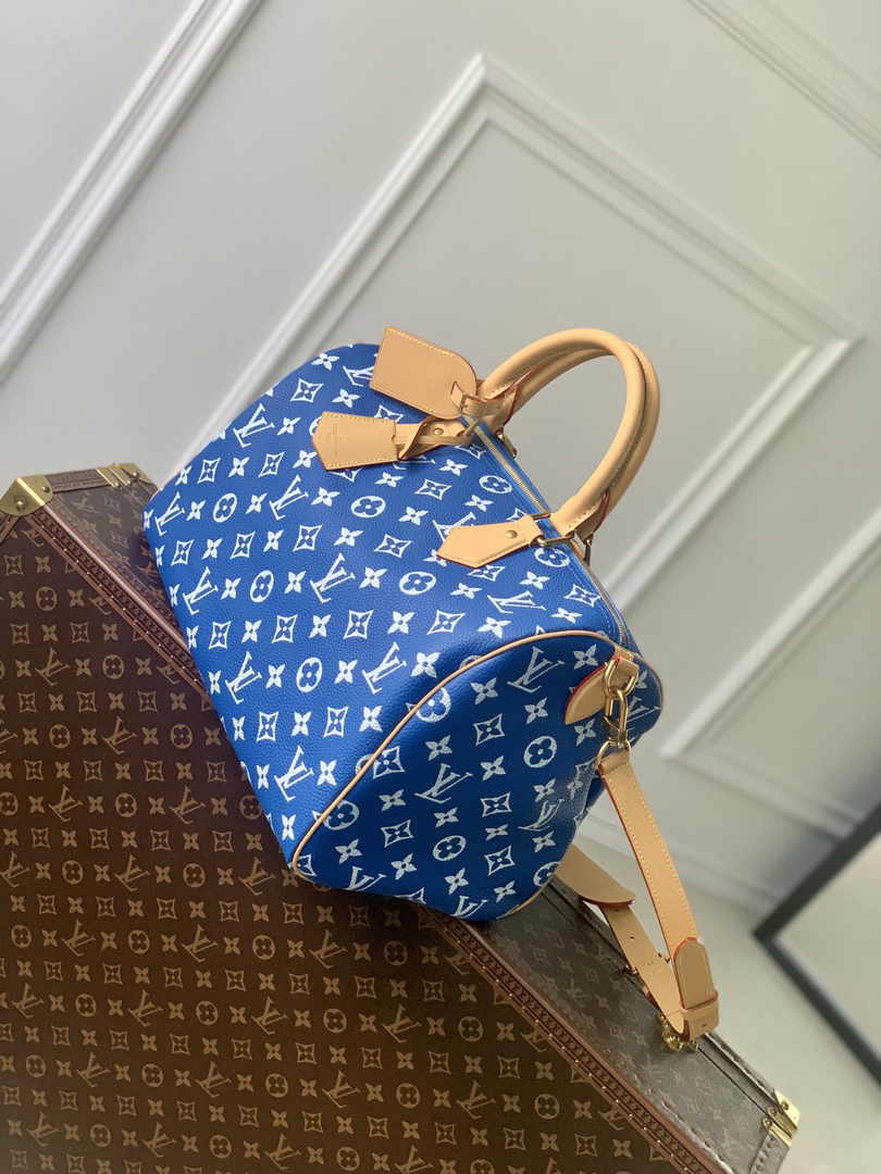 Louis Vuitton Speedy P9 Bandoulière 40 M24418 Blue Soft calfskin