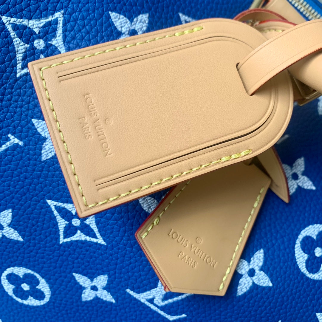 Louis Vuitton Speedy P9 Bandoulière 40 M24418 Blue Soft calfskin