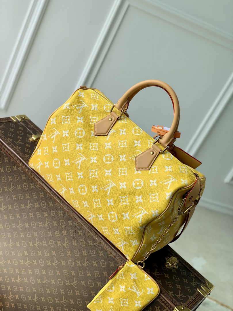 Louis Vuitton Speedy P9 Bandoulière 40 M24419 Yellow Soft calfskin