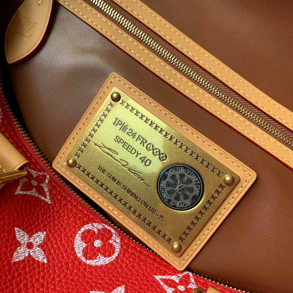 Louis Vuitton Speedy P9 Bandoulière 40 M24420 Red Soft calfskin