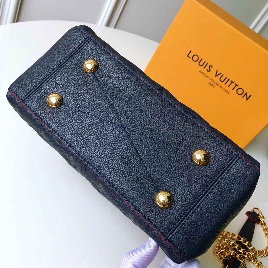 Louis Vuitton Surene BB Bag M43750 Navy Blue Monogram Empreinte - Default Title - View 3