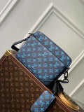 Louis Vuitton Trio Messenger M46604 Navy River Blue Calf leather