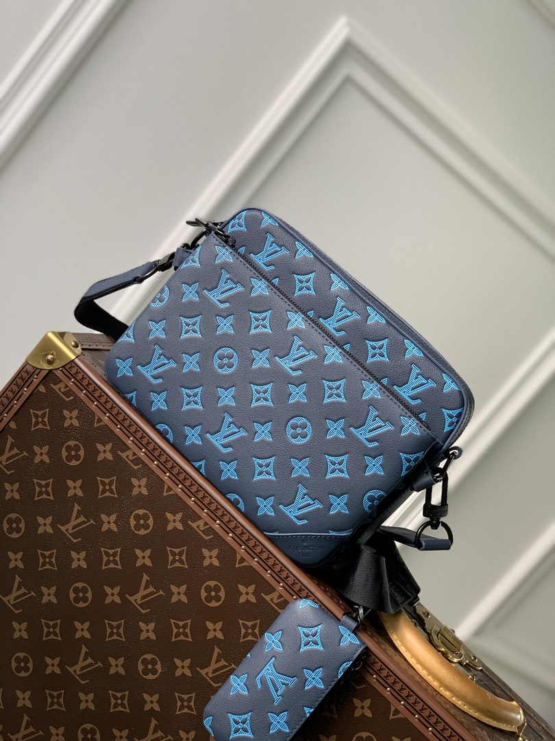 Louis Vuitton Trio Messenger M46604 Navy River Blue Calf leather - Default Title - View 1