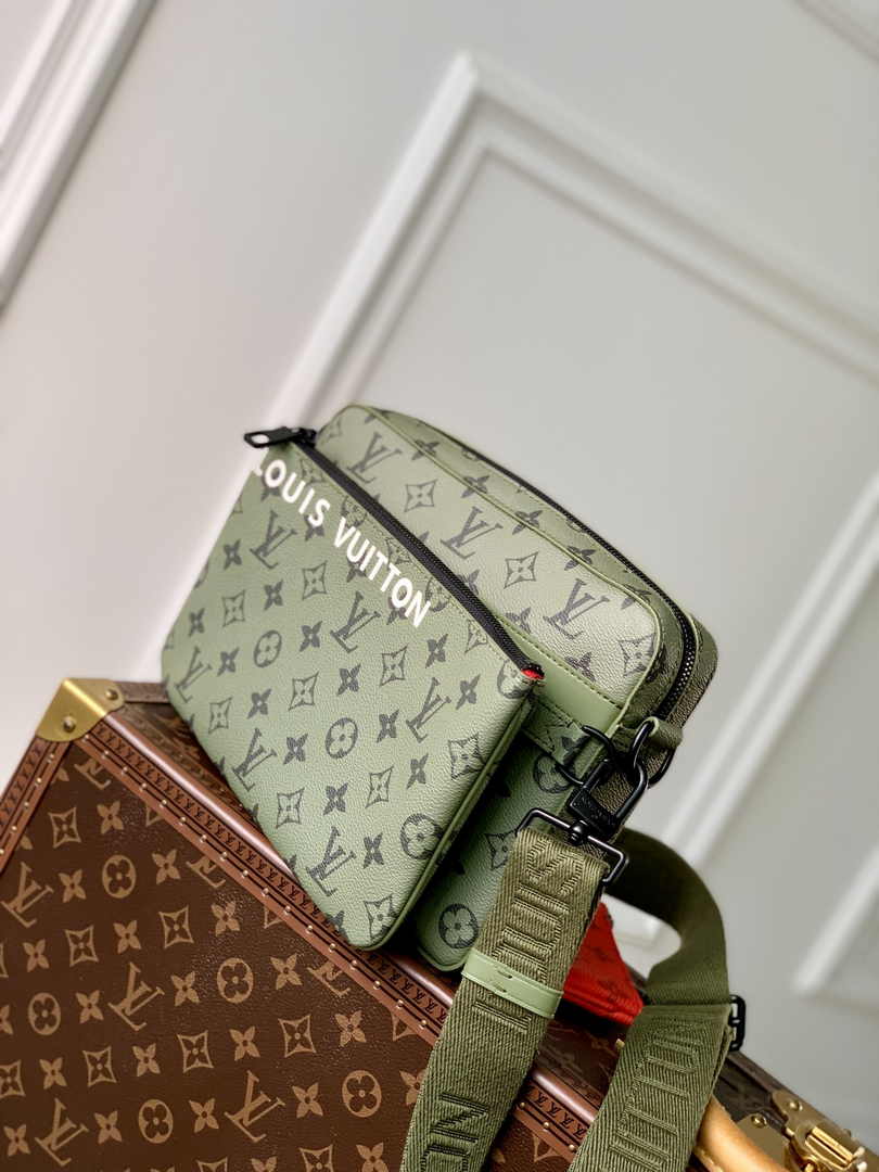 Louis Vuitton Trio Messenger M23783 Khaki Green Monogram Canvas - Default Title - View 4