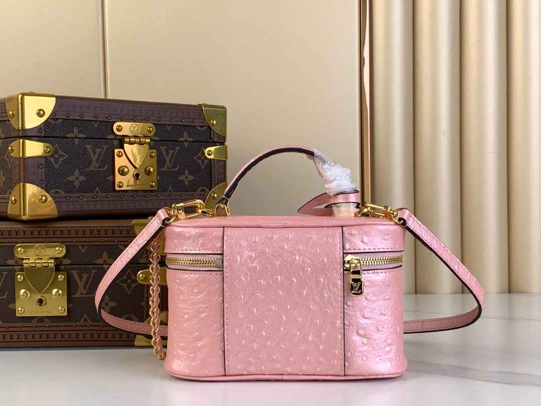 Louis Vuitton Vanity Chain Pouch N85820 Pink Ostrich leather - Default Title - View 3