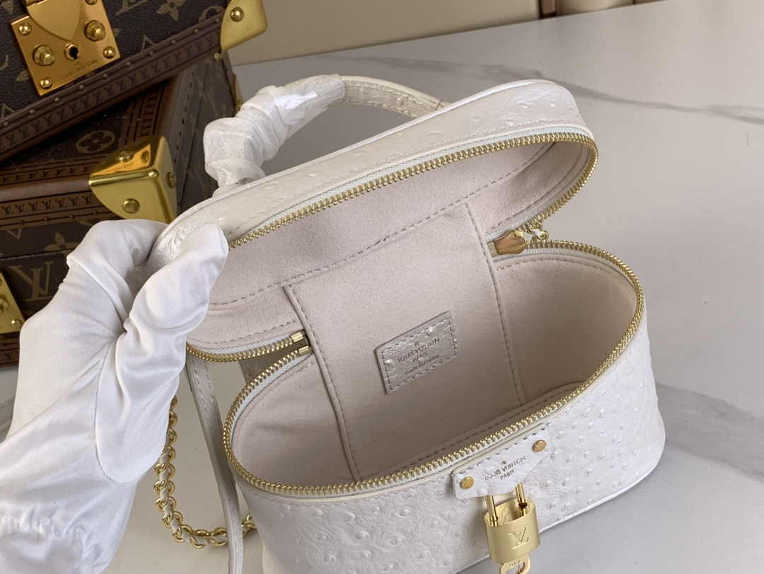 Louis Vuitton Vanity Chain Pouch N85911 Beige Ostrich leather - Default Title - View 8
