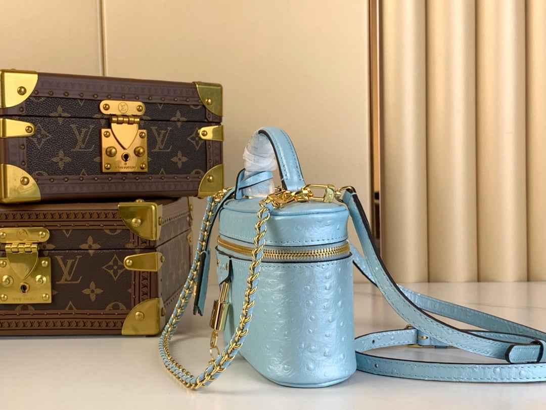 Louis Vuitton Vanity Chain Pouch N85806 Blue Ostrich leather - Default Title - View 2