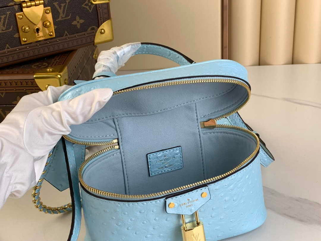 Louis Vuitton Vanity Chain Pouch N85806 Blue Ostrich leather - Default Title - View 8