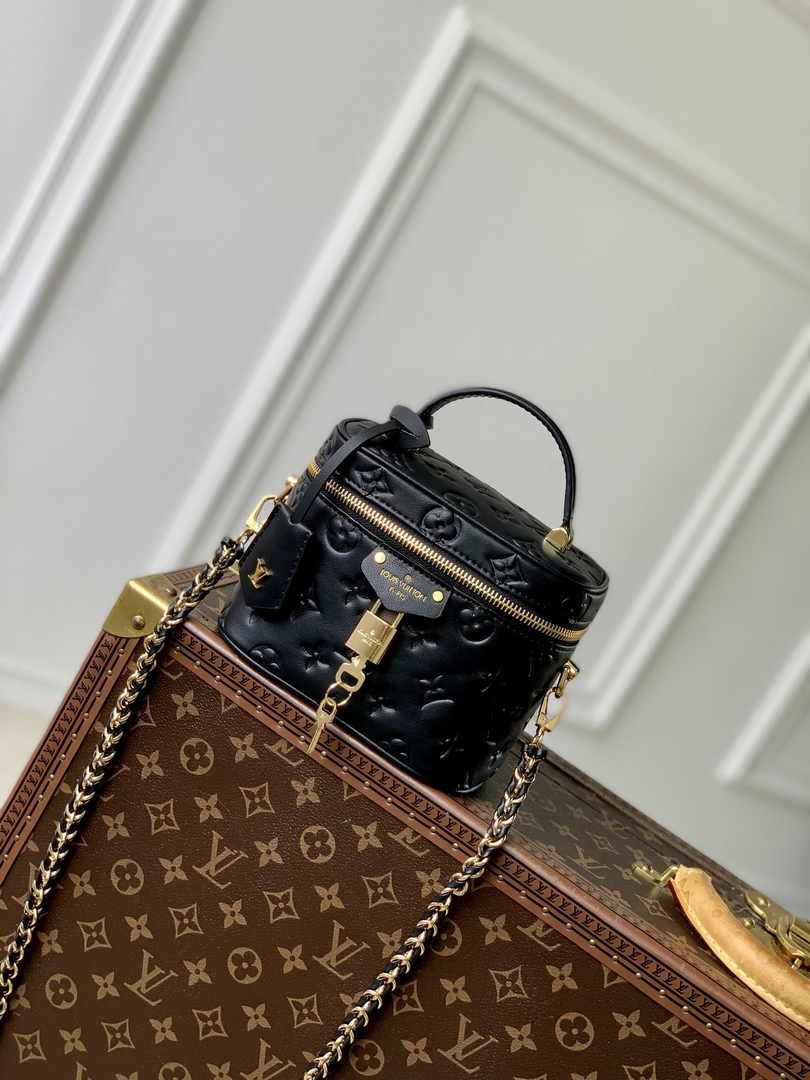 Louis Vuitton Vanity PM M25123 Black Puffy lambskin - Default Title - View 1