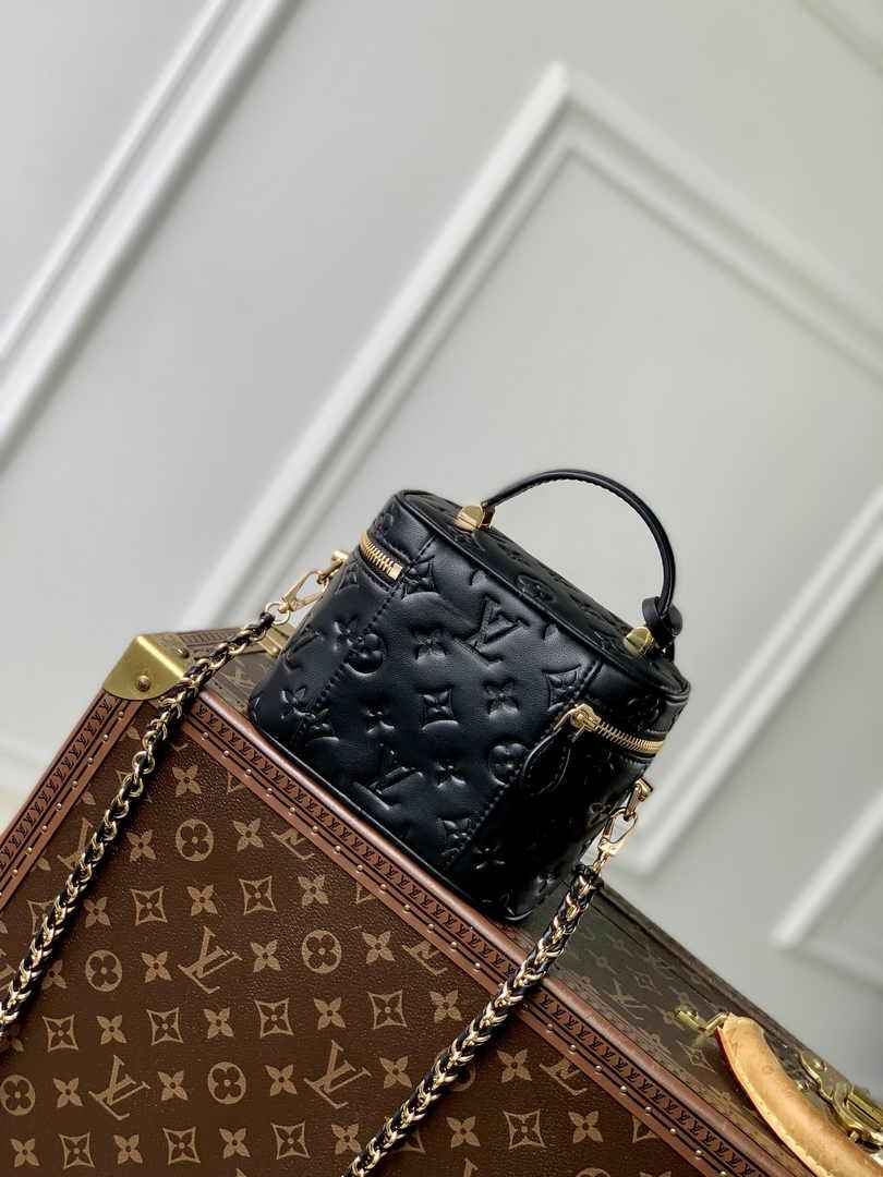 Louis Vuitton Vanity PM M25123 Black Puffy lambskin - Default Title - View 3