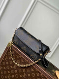 Louis Vuitton Wallet on Chain Ivy M82653 Black Leather