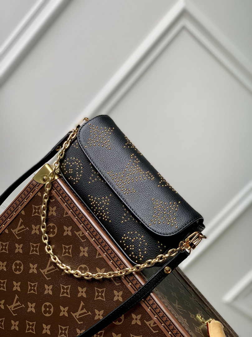 Louis Vuitton Wallet on Chain Ivy M82653 Black Leather - Default Title - View 3