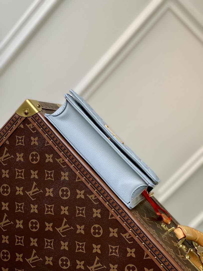 Louis Vuitton Wallet On Chain Lily M83233 Blue Monogram Leather
