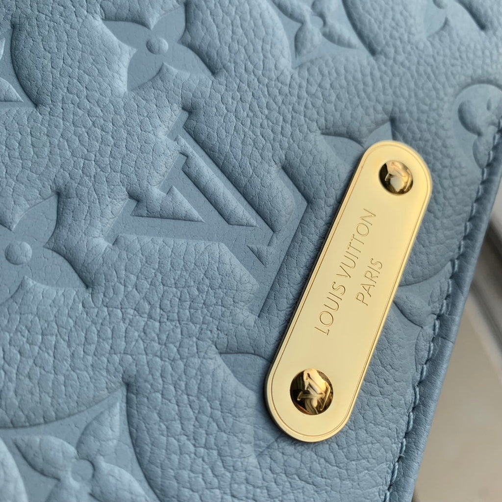 Louis Vuitton Wallet On Chain Lily M83233 Blue Monogram Leather