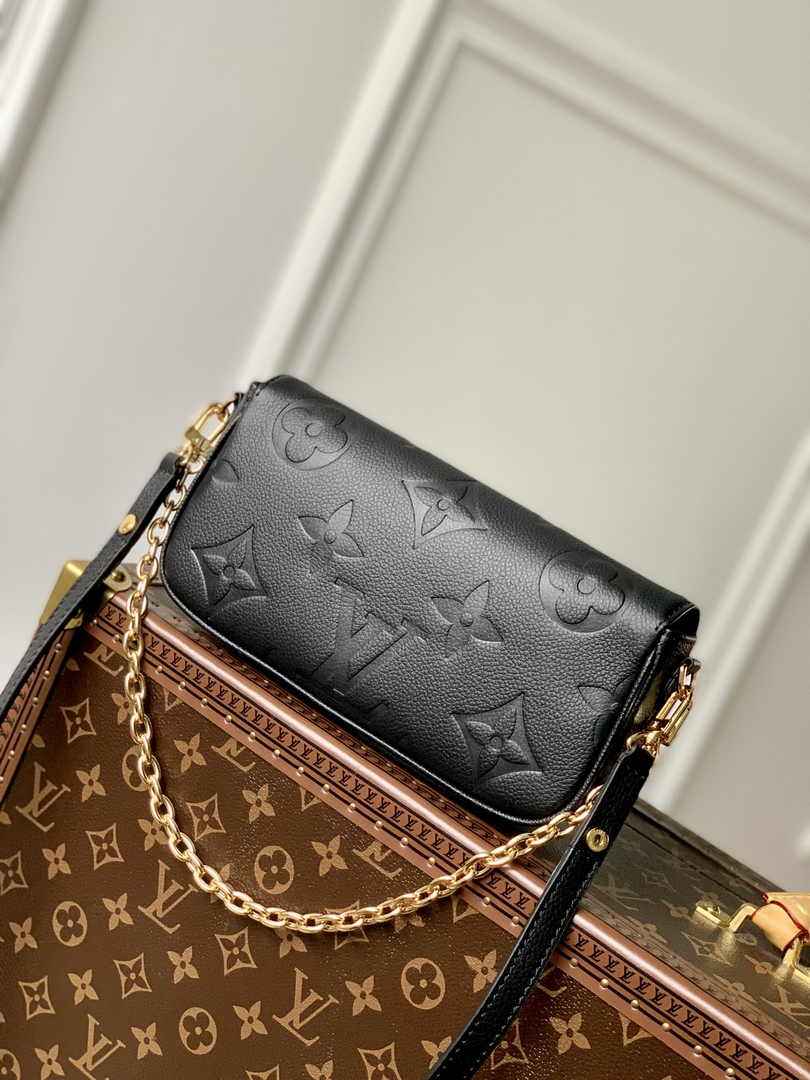 Louis Vuitton Wallet On Chain Lvy M82154 Black Monogram Leather - Default Title - View 2