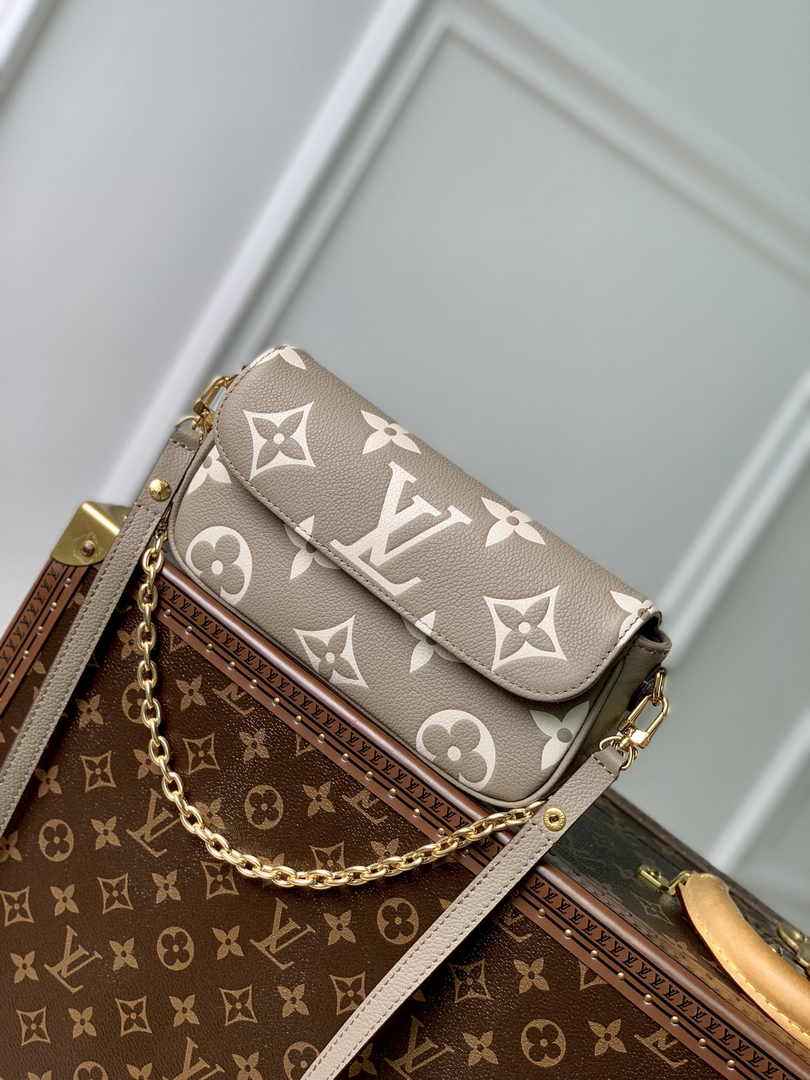 Louis Vuitton Wallet On Chain Lvy M82211 Gray Monogram Leather - Default Title - View 1