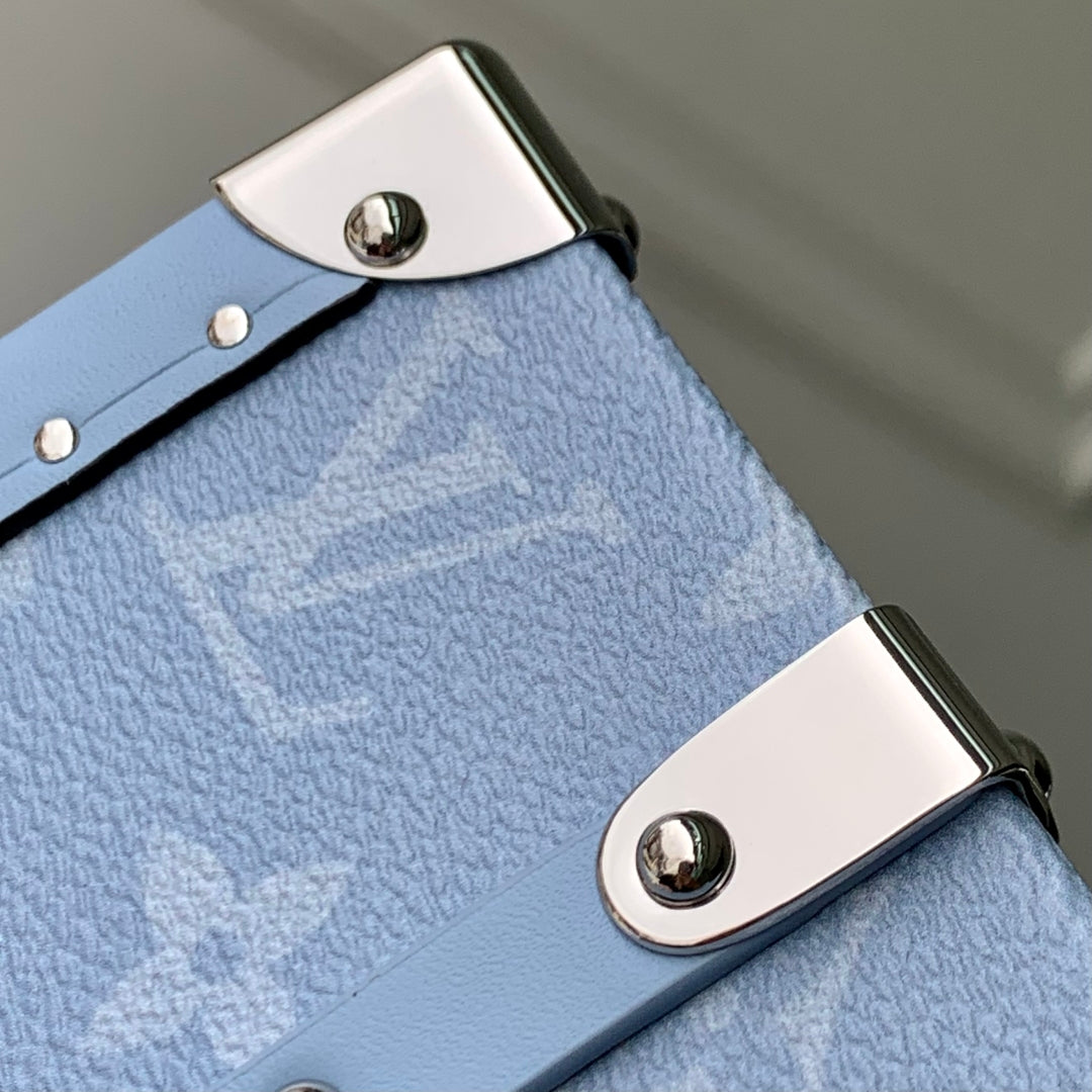 Louis Vuitton Wallet Trunk Taigarama M13562 Denim Blue