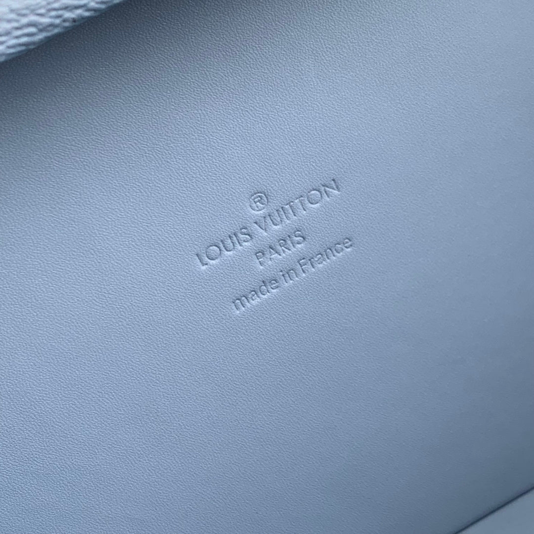 Louis Vuitton Wallet Trunk Taigarama M13562 Denim Blue