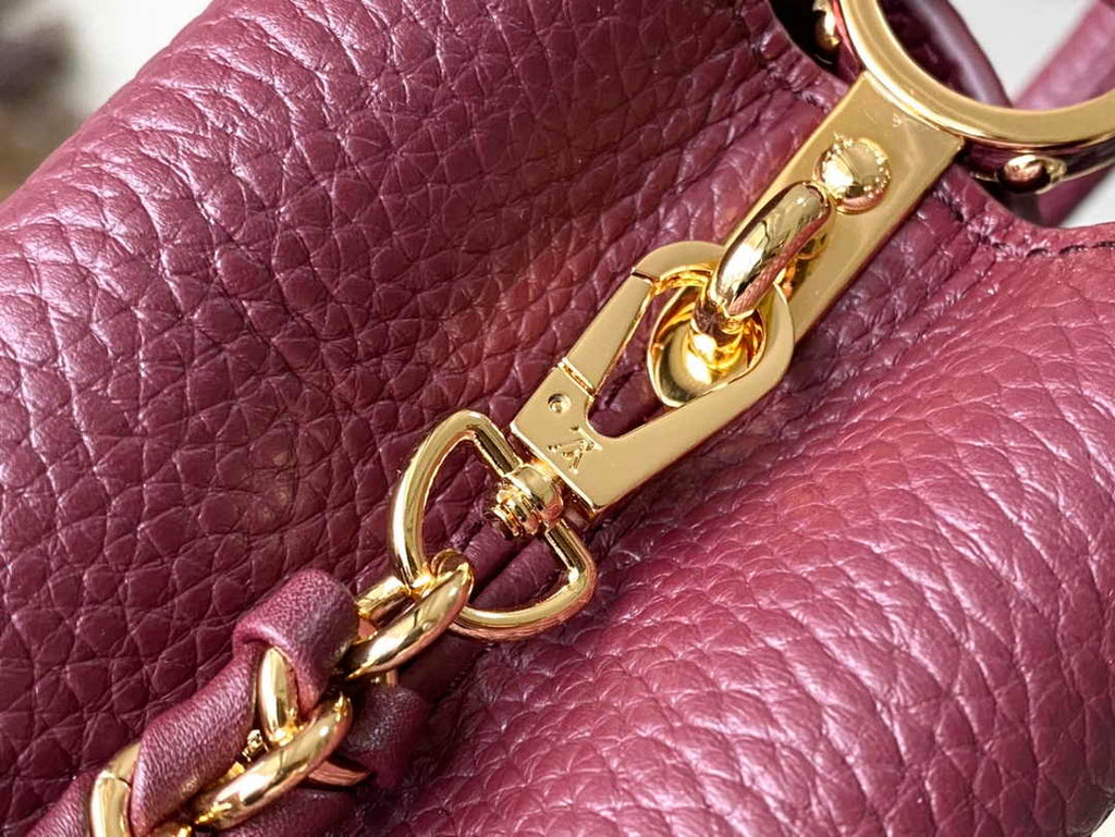 Louis Vuitton Capucines Mini M56669 Wine Red Taurillon leather