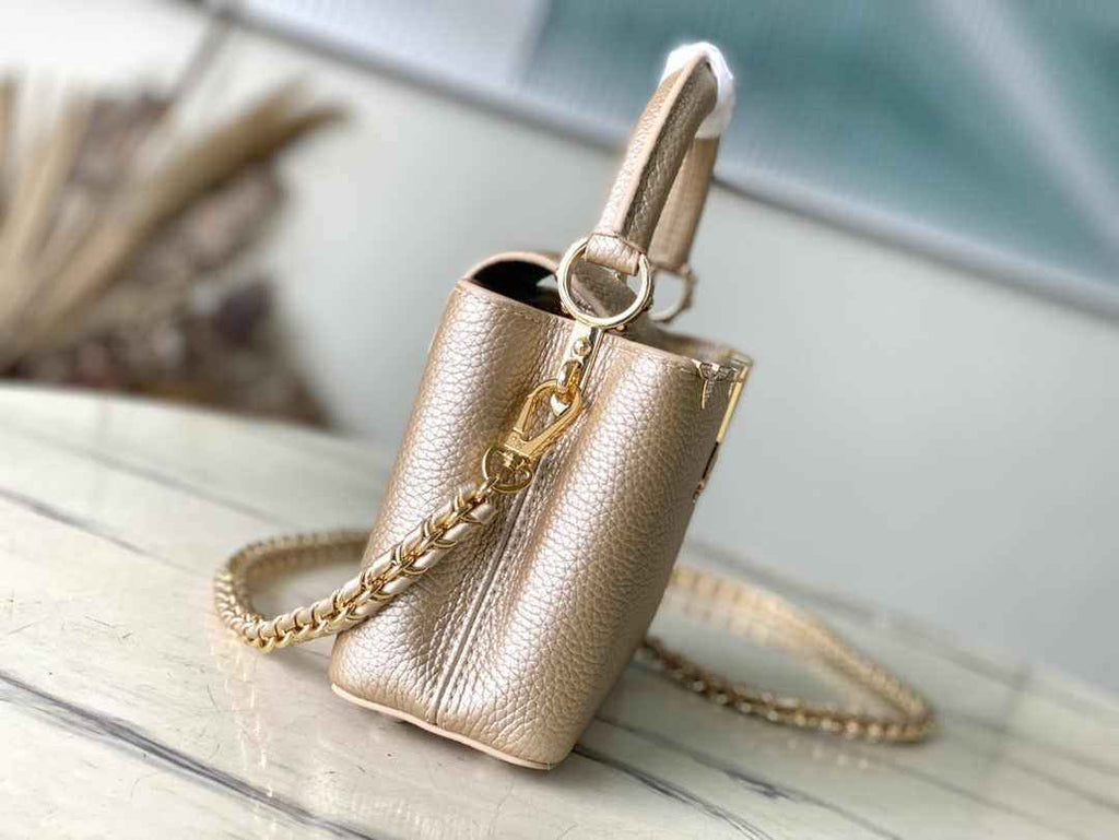 Louis Vuitton Capucines Mini M56669 Gold Taurillon leather