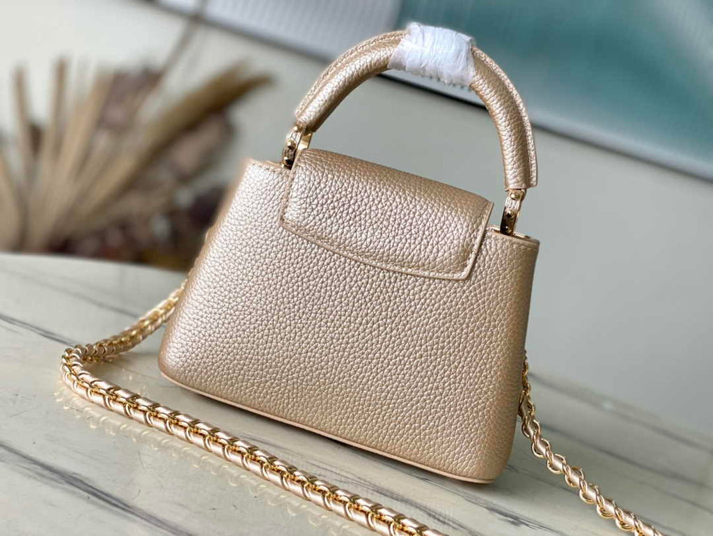 Louis Vuitton Capucines Mini M56669 Gold Taurillon leather