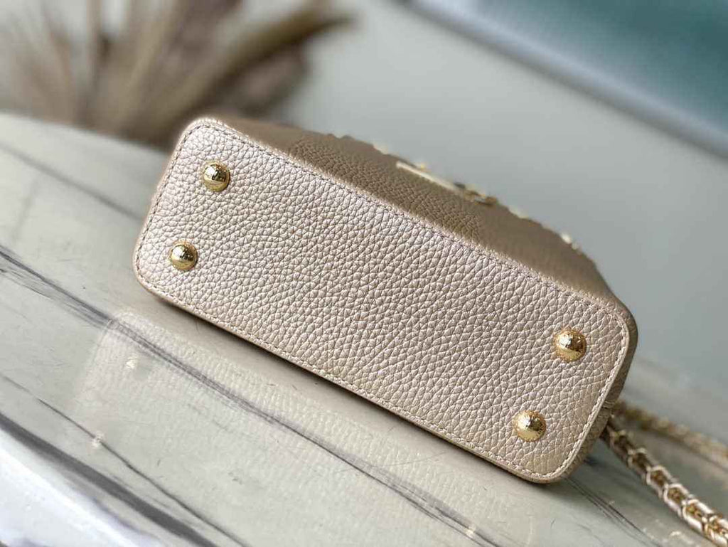 Louis Vuitton Capucines Mini M56669 Gold Taurillon leather