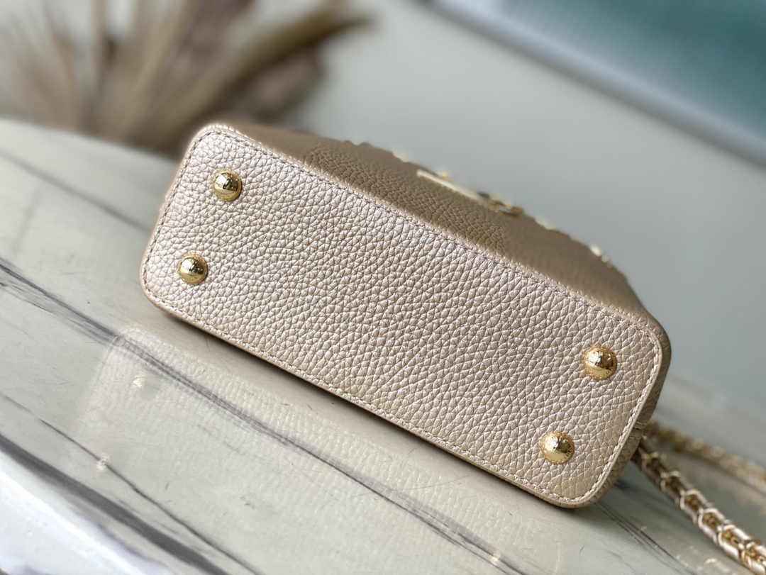 Louis Vuitton Capucines Mini M56669 Gold Taurillon leather
