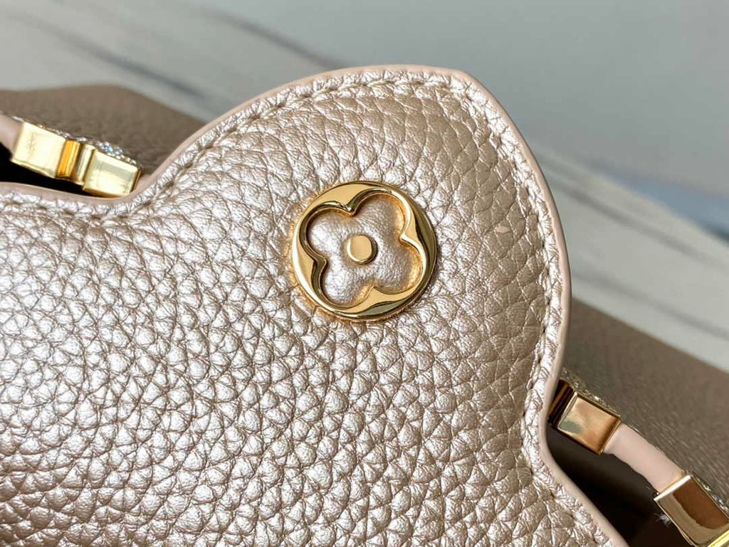 Louis Vuitton Capucines Mini M56669 Gold Taurillon leather